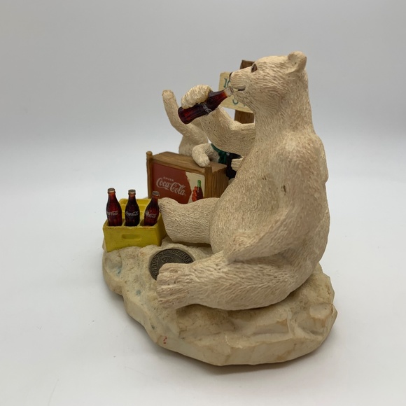 Vintage 1996 Coca-Cola Heritage Collection Bears Coca-Cola Stand Figurine w/ Tag - Picture 7 of 16